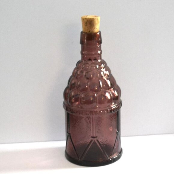Vintage Wheaton NJ Glass Bottle McGiver's American Army Bitters Purple With Cork - Picture 1 of 4